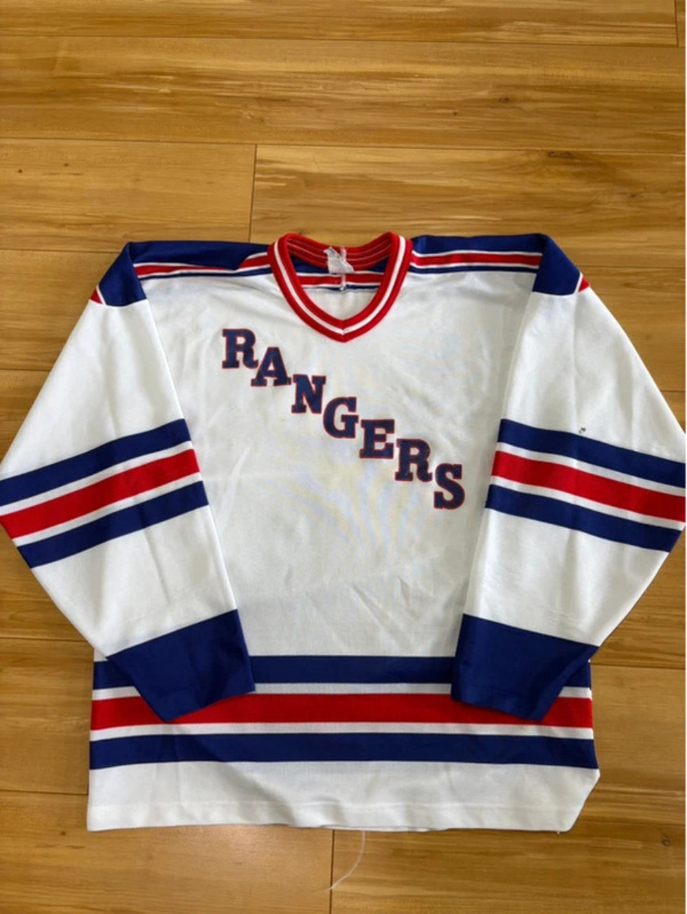 Vintage 90s New York Rangers NHL Hockey Jersey White XL CCM Maska Made in USA